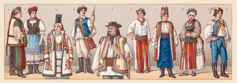 Ungarn og Kroatia kostyme av French School