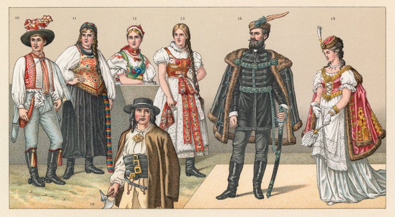 Ungarn og Kroatia kostyme av French School