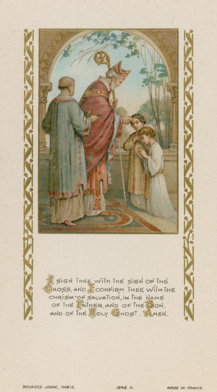 Jeg signerer deg med korsets tegn (chromolitho) av French School