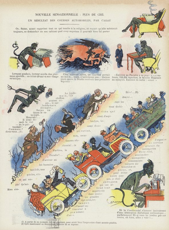 Illustrasjon for Le Rire (farge litho) av French School