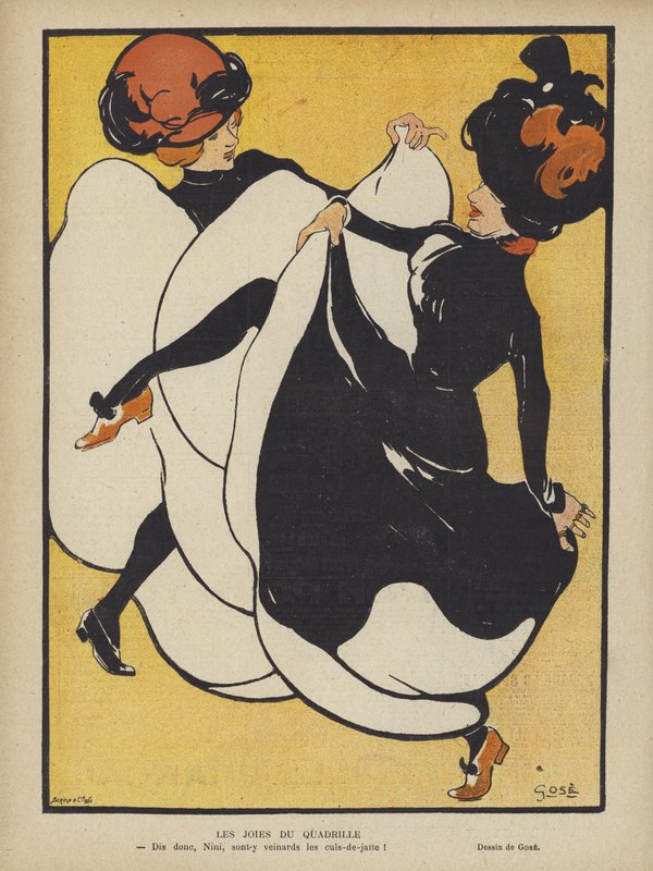 Illustrasjon for Le Rire (farge litho) av French School