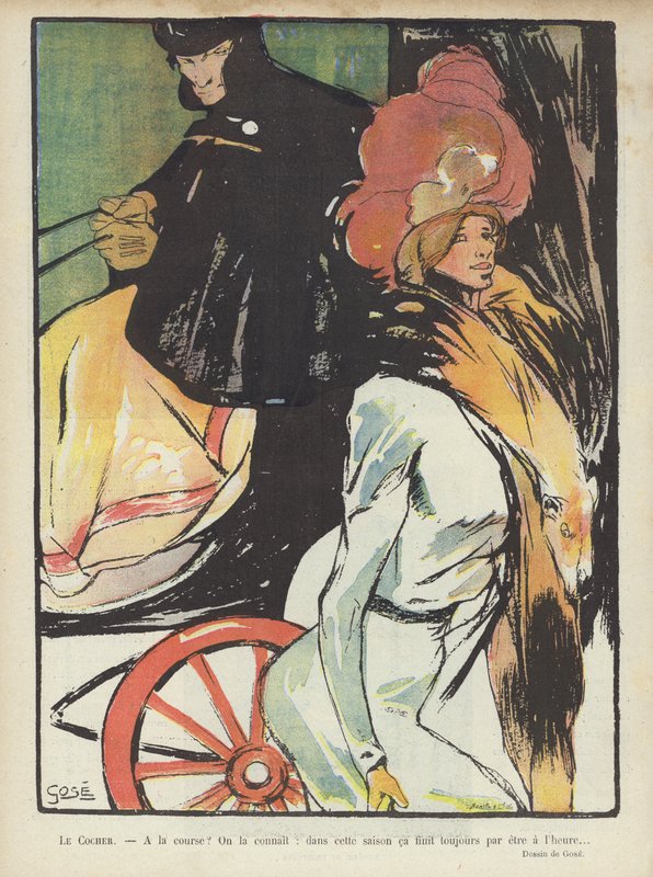 Illustrasjon for Le Rire (farge litho) av French School