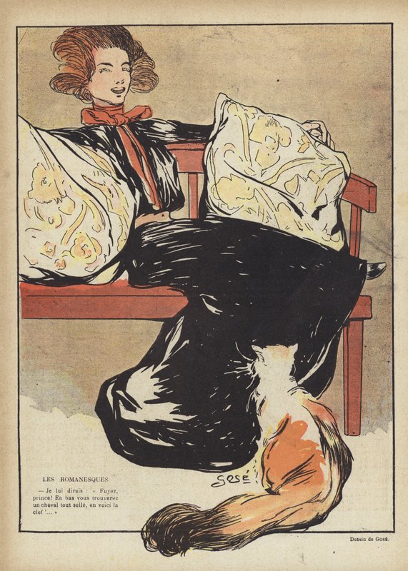 Illustrasjon for Le Rire (farge litho) av French School