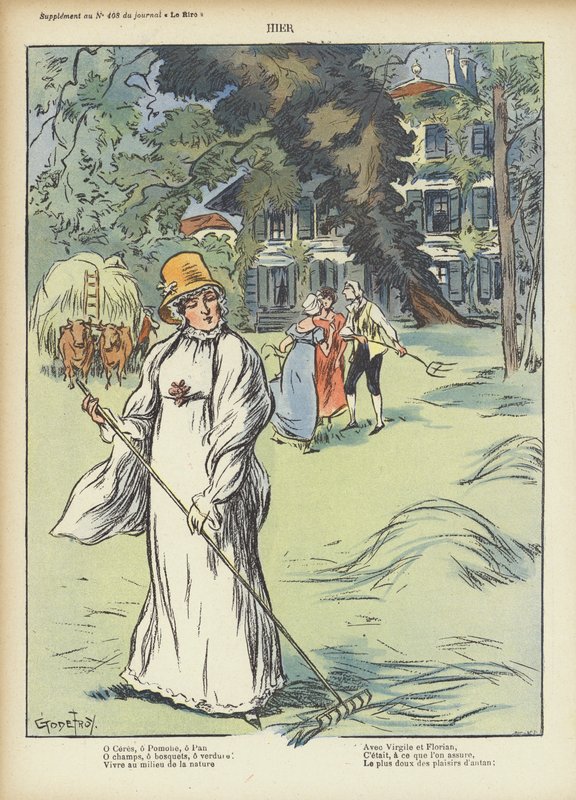 Illustrasjon for Le Rire (farge litho) av French School