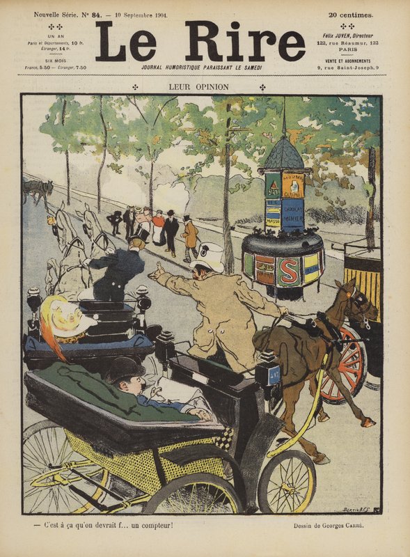 Illustrasjon for Le Rire (farge litho) av French School