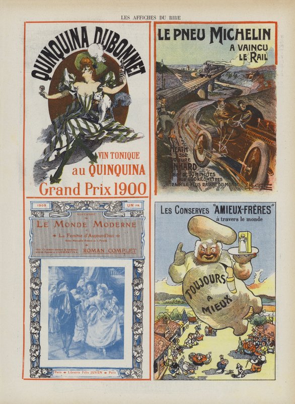 Illustrasjon for Le Rire (farge litho) av French School