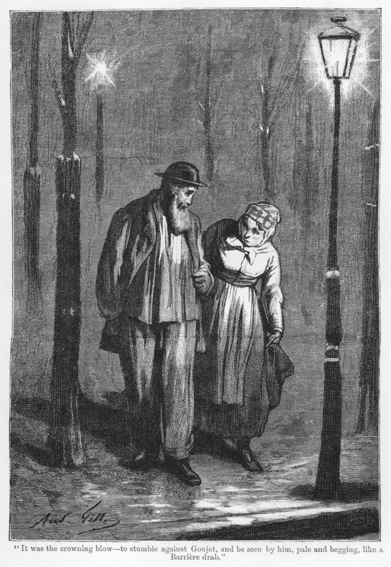 Illustrasjon for The Assommoir, A Realistic Novel, av Emile Zola (gravering) av French School