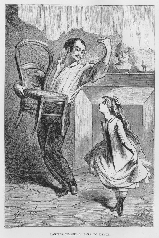 Illustrasjon for The Assommoir, A Realistic Novel, av Emile Zola (gravering) av French School