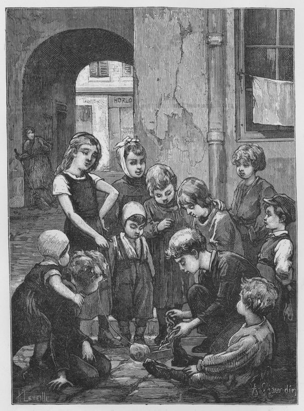 Illustrasjon for The Assommoir, A Realistic Novel, av Emile Zola (gravering) av French School
