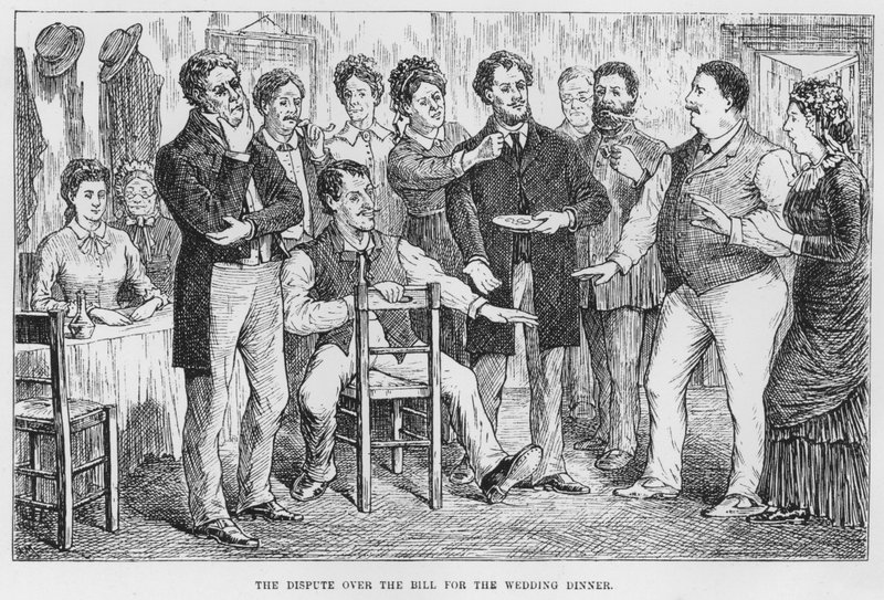 Illustrasjon for The Assommoir, A Realistic Novel, av Emile Zola (gravering) av French School
