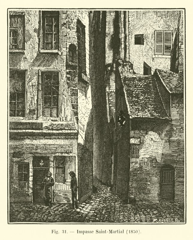 Impasse Saint-Martial, 1850 av French School