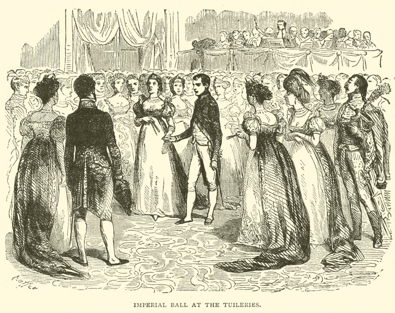 Imperial ball ved tuileriene (gravering) av French School