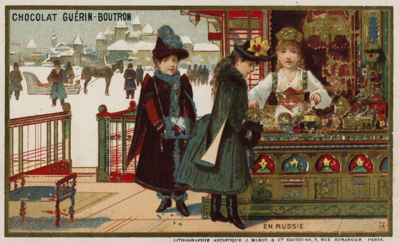 I Russland (chromolitho) av French School