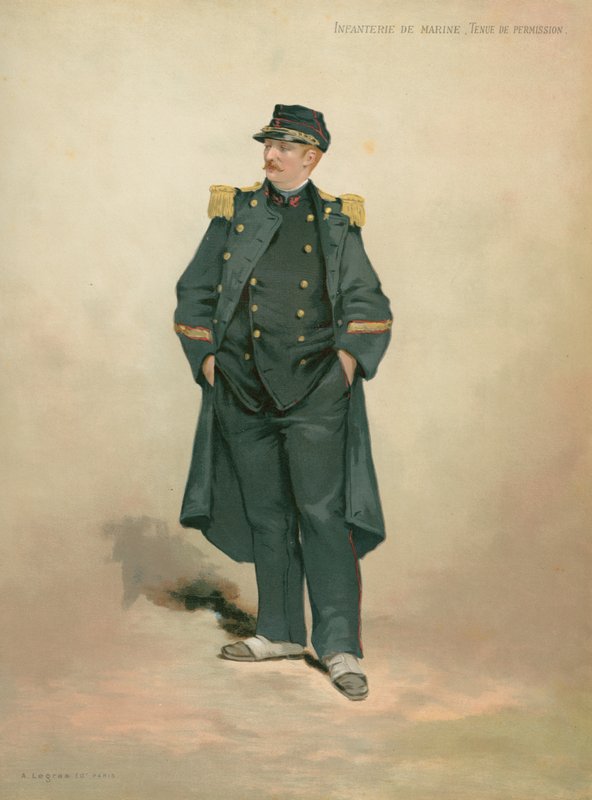 Marinesoldater, forlat kjole av French School