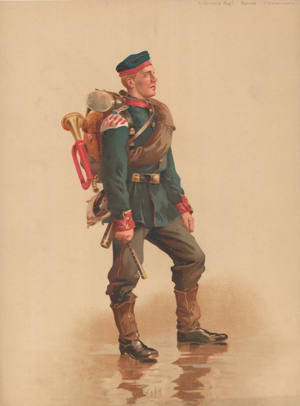 Infanteri regt bugler, feltmarsjmesse av French School