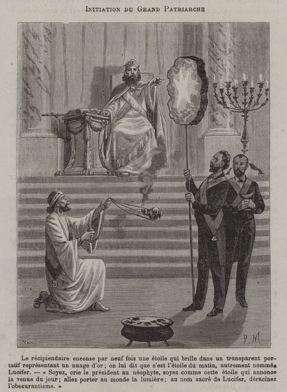Innvielse av en Grand Pontiff (gravering) av French School