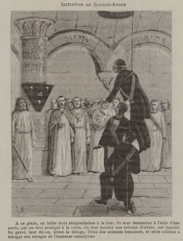 Initiering av en kongelig bue av Enoch (gravering) av French School