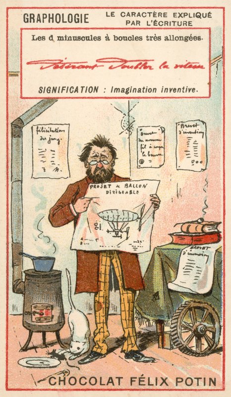 Oppfinnsom fantasi (chromolitho) av French School