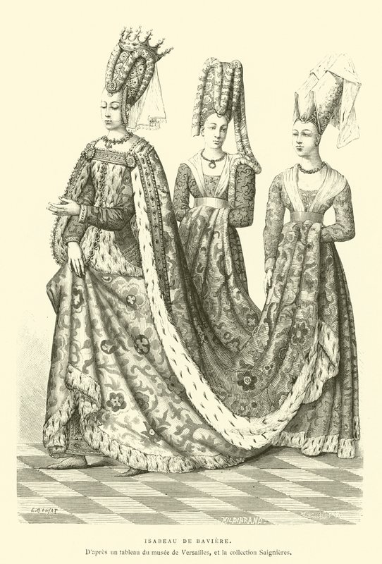 Isabeau de Baviere (gravering) av French School