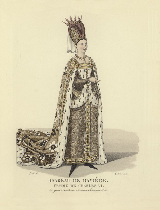Isabeau av Bayern, kone til kong Charles VI av Frankrike av French School