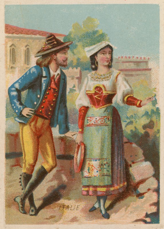 Italiensk kostyme av French School