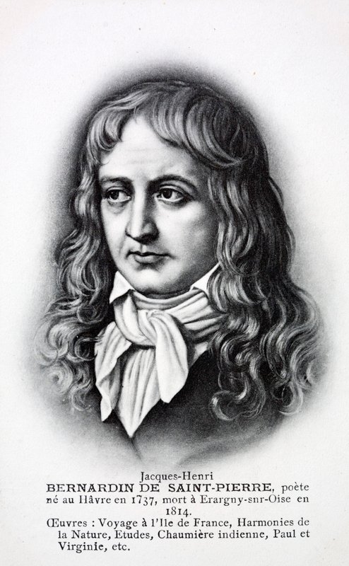 Jacques-Henri Bernardin de Saint-Pierre , fransk forfatter (litografi) av French School