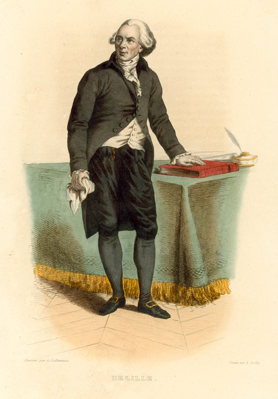 Jacques Delille (farget gravering) av French School