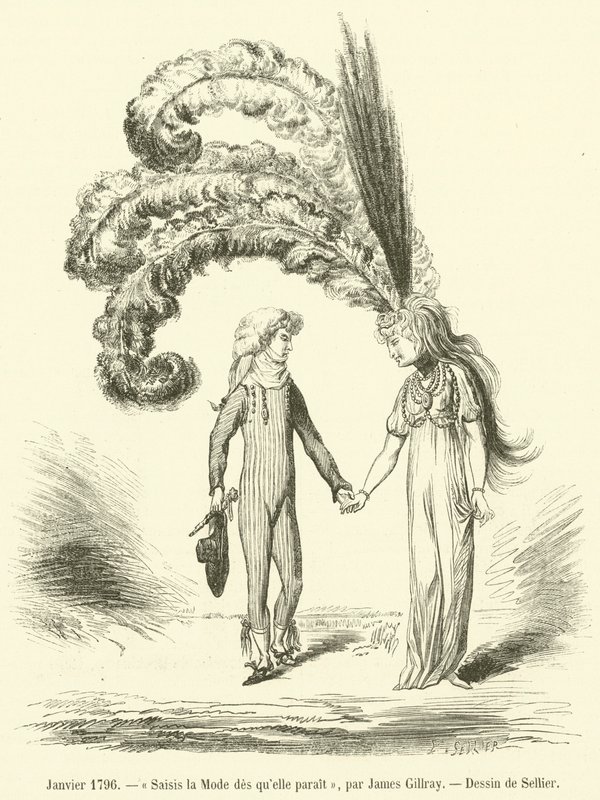 Januar 1796, Seize Fashion så snart den dukker opp (gravering) av French School