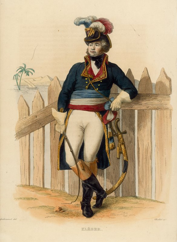 Jean-Baptiste Kleber (farget gravering) av French School