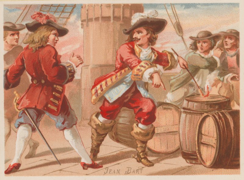 Jean Bart, fransk marinesjef og kaper på slutten av 1600-tallet av French School