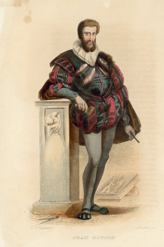 Jean Goujon (farget gravering) av French School