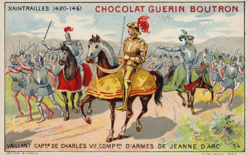 Jean Poton de Xaintrailles , fransk militærsjef (chromolitho) av French School