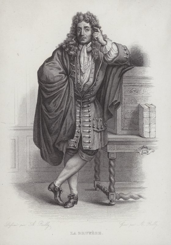 Jean de La Bruyere , fransk filosof, moralist og forfatter (gravering) av French School