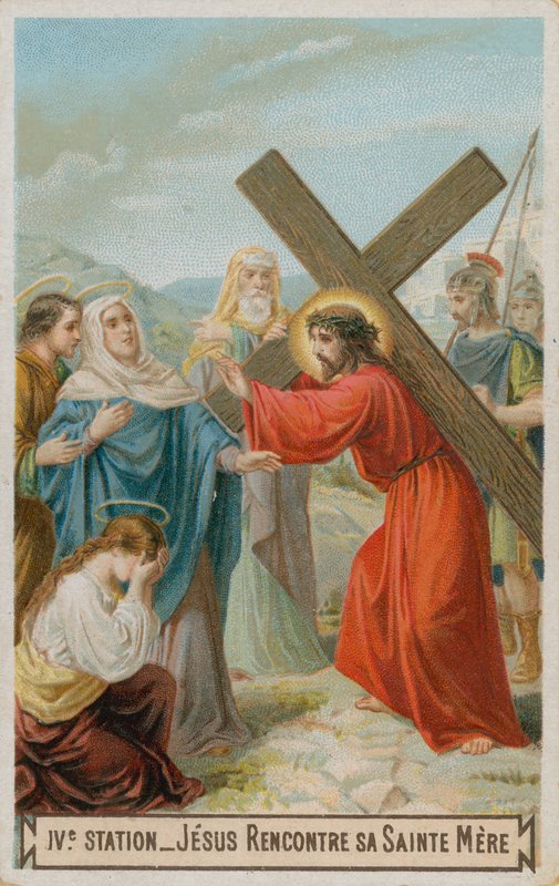 Jesus møter sin mor. Korsets fjerde stasjon av French School