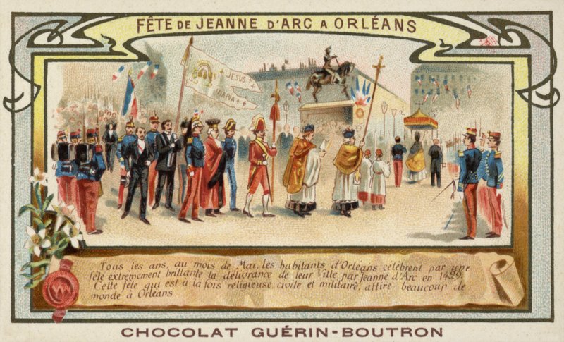 Joan of Arc-festivalen, Orleans, Frankrike (chromolitho) av French School