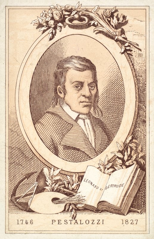 Johann Heinrich Pestalozzi , sveitsisk filosof og pedagogisk reformator (chromolitho) av French School