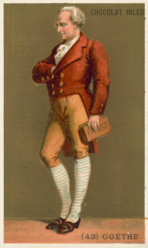 Johann Wolfgang von Goethe , tysk poet, romanforfatter og dramatiker (chromolitho) av French School