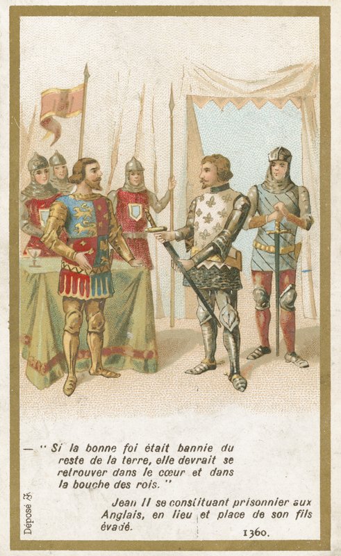 John II, konge av Frankrike, fange av engelskmennene, 1360 av French School