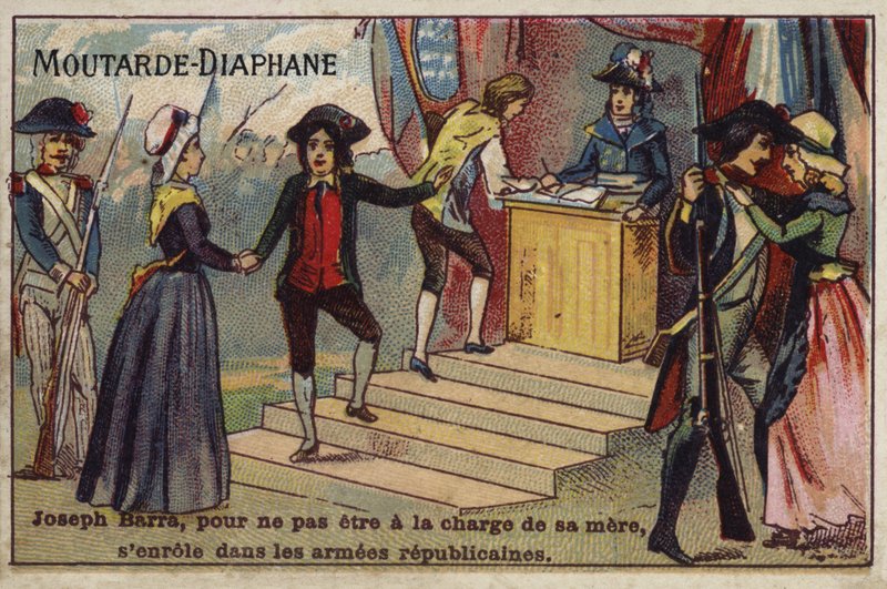 Joseph Barra, fransk revolusjonær guttesoldat, verver seg til den republikanske hæren av French School