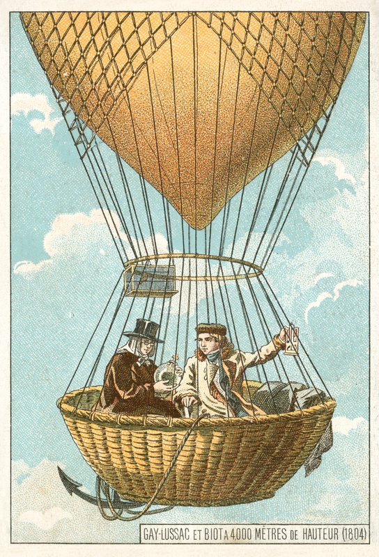 Joseph Louis Gay-Lussac og Jean-Baptiste Biot i en ballong i en høyde av 4000 meter av French School