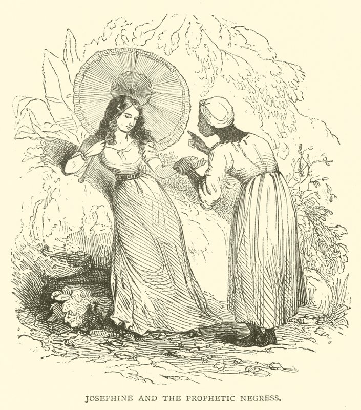 Josephine og den profetiske svarte kvinnen (gravering) av French School