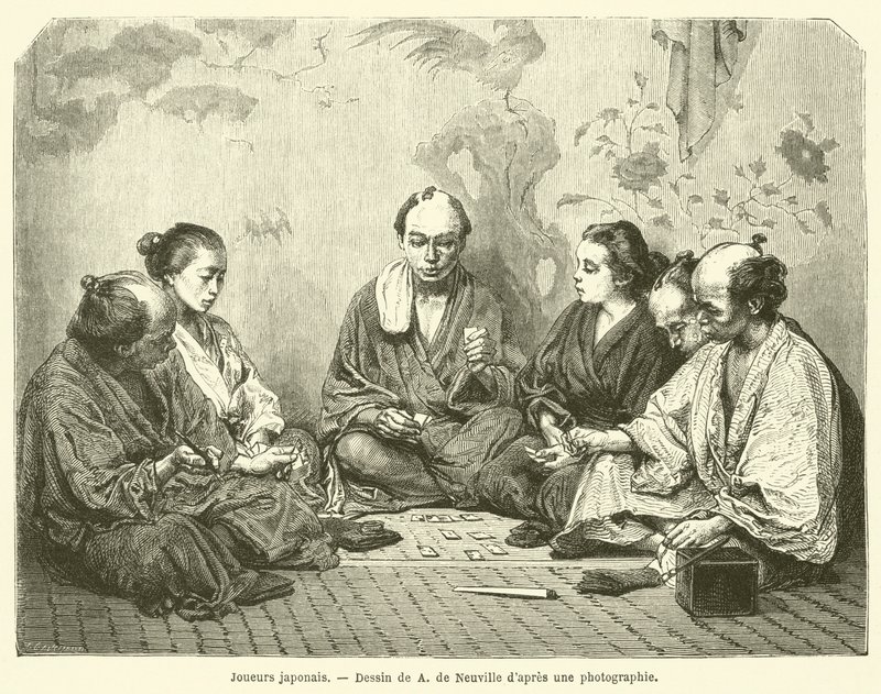 Japanske spillere (gravering) av French School