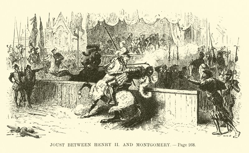 Joust mellom Henry II og Montgomery av French School