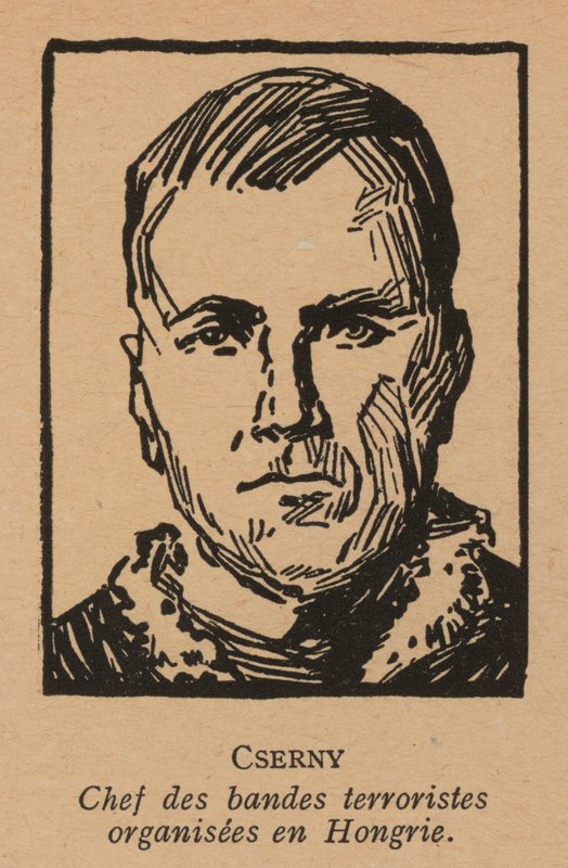 Jozsef Cserny, ungarsk kommunistisk revolusjonær og leder av Lenin-guttene som håndhevet den røde terroren under den ungarske sovjetrepublikken i 1919 (lito) av French School