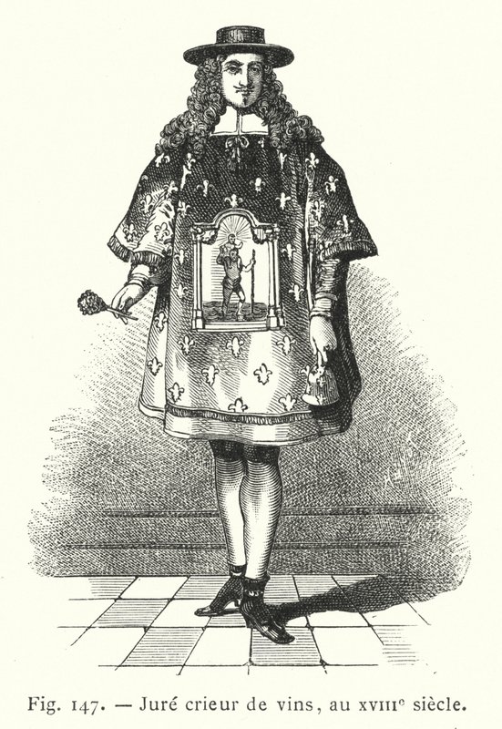 Svoren vinskriker, 1700-tallet (gravering) av French School
