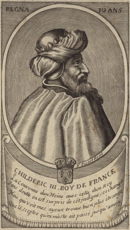 Kong Childeric III av frankerne av French School