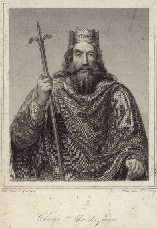 Kong Clovis I av frankerne av French School