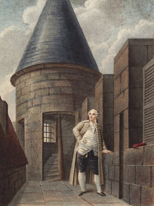 Kong Louis XVI av Frankrike, på taket av Temple Tower, Paris av French School