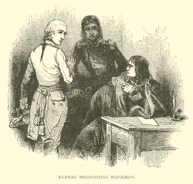 Klenau gjenkjenner Napoleon (gravering) av French School