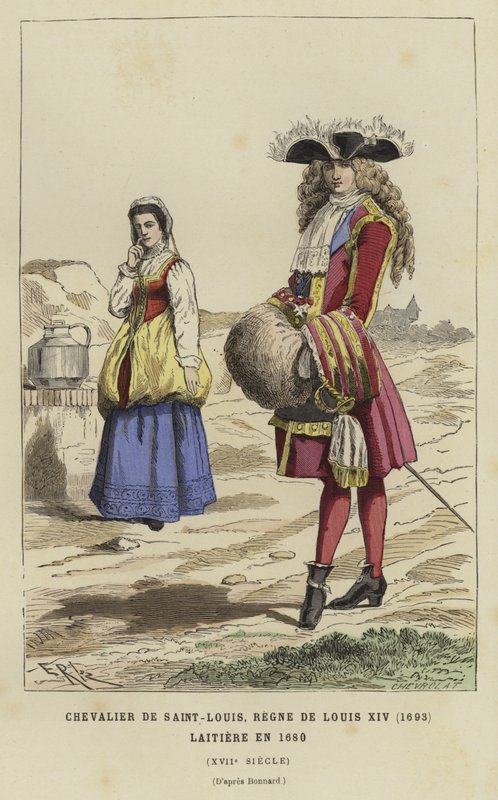 Ridder av Saint Louis-ordenen, regjering av Ludvig XIV, 1693, og meieripike, 1680 av French School